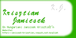 krisztian janicsek business card